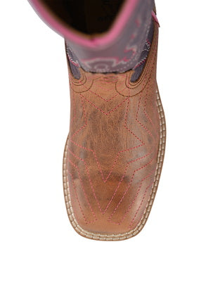 Children Hadley Boot  (Oil Distressed Brown/Purple)