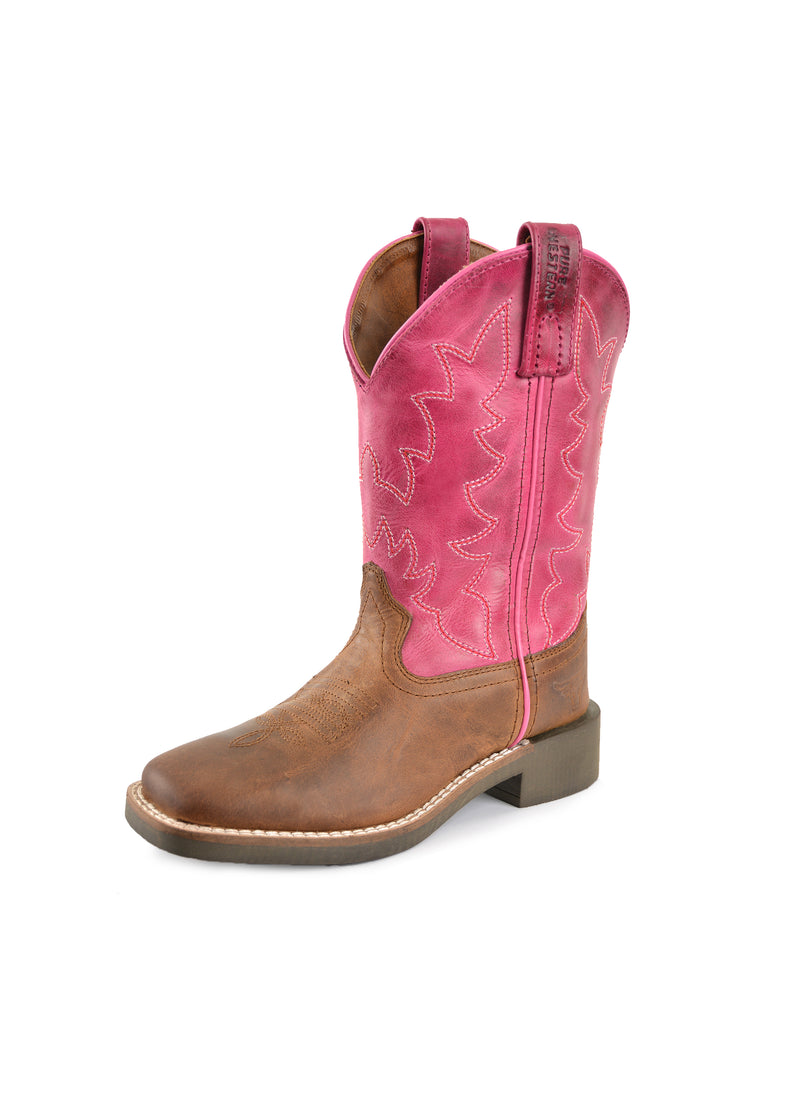 Children Molly Boot  (Oil Distressed Brown/Pink)