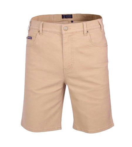 Pilbara Men's Cotton Stretch Shorts (Wheat)