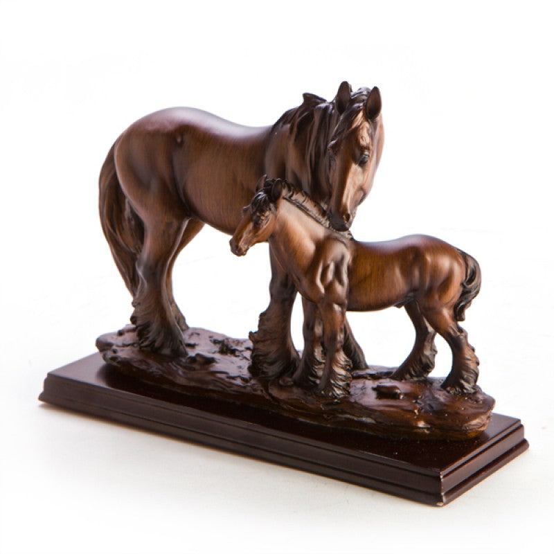 Family of 2 Horses Figurine