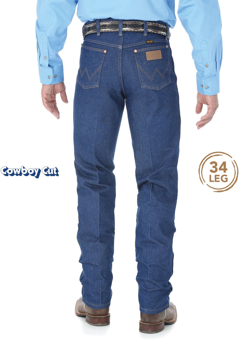 Mens Cowboy Cut Original Fit Jean 34 Leg (Rigid Indigo)